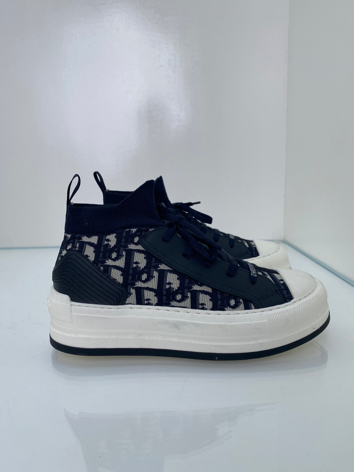 Dior Navy & White Walk'n'Dior Platform Sneaker, 38.5