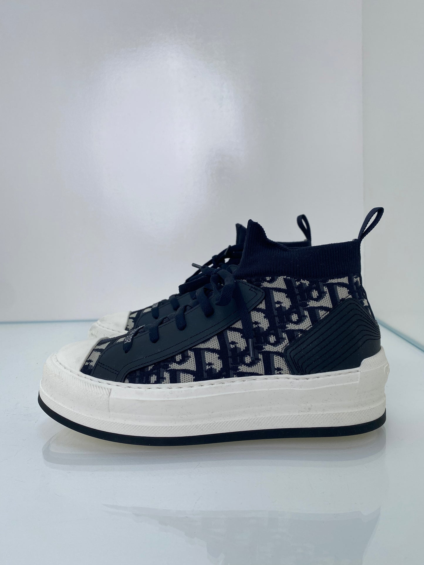 Dior Navy & White Walk'n'Dior Platform Sneaker, 38.5