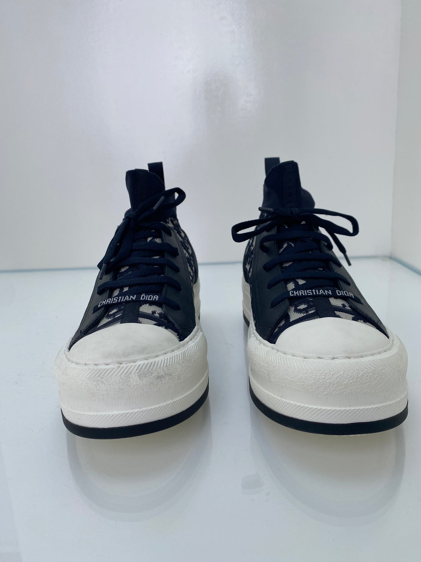 Dior Navy & White Walk'n'Dior Platform Sneaker, 38.5