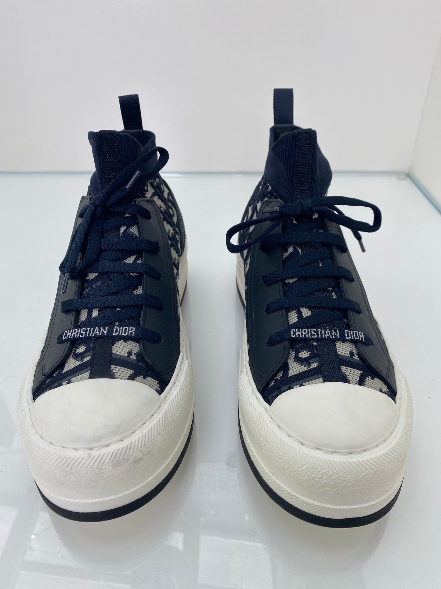 Dior Navy & White Walk'n'Dior Platform Sneaker, 38.5