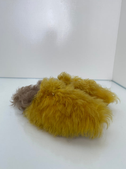 Gucci GG Yellow Shearling Princetown Mules, 38