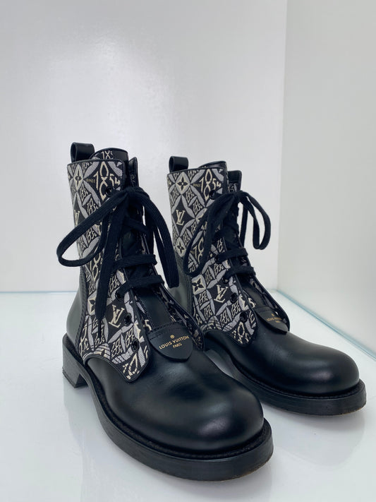 Louis Vuitton Metropolis Ranger Canvas 1854 Boots 38.5
