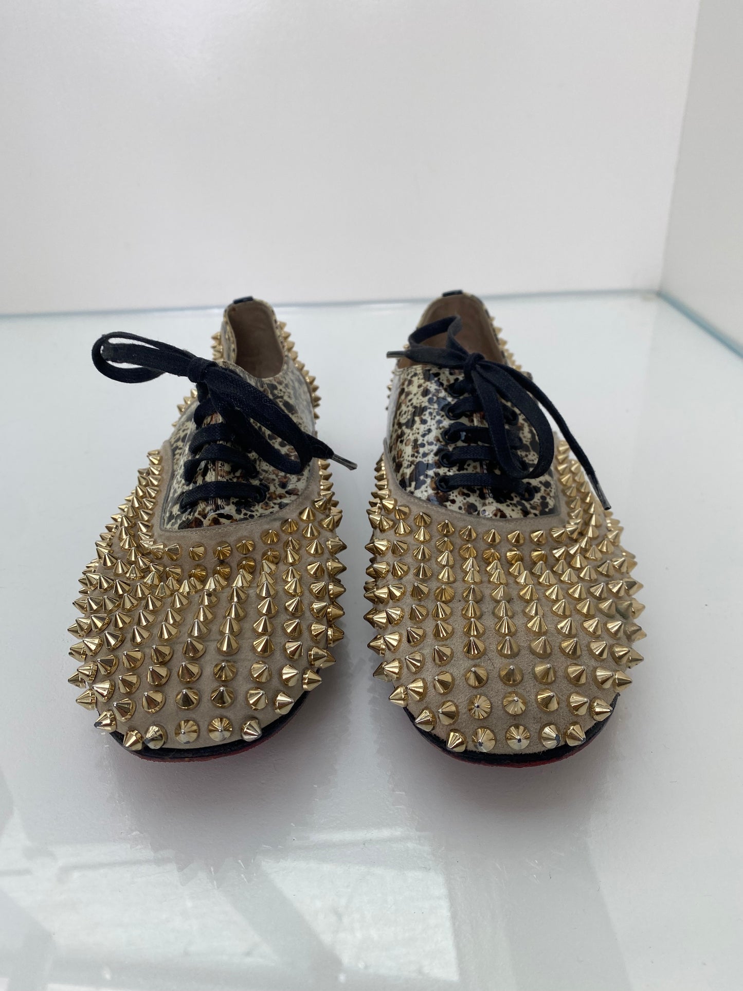 Christian Louboutin Gold Spike Oxford, 39