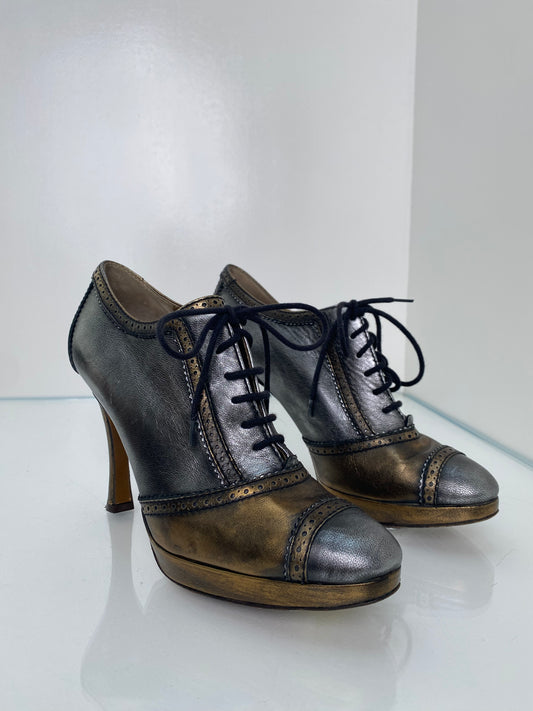 Dolce & Gabbana GunMetal Booties, 38.5