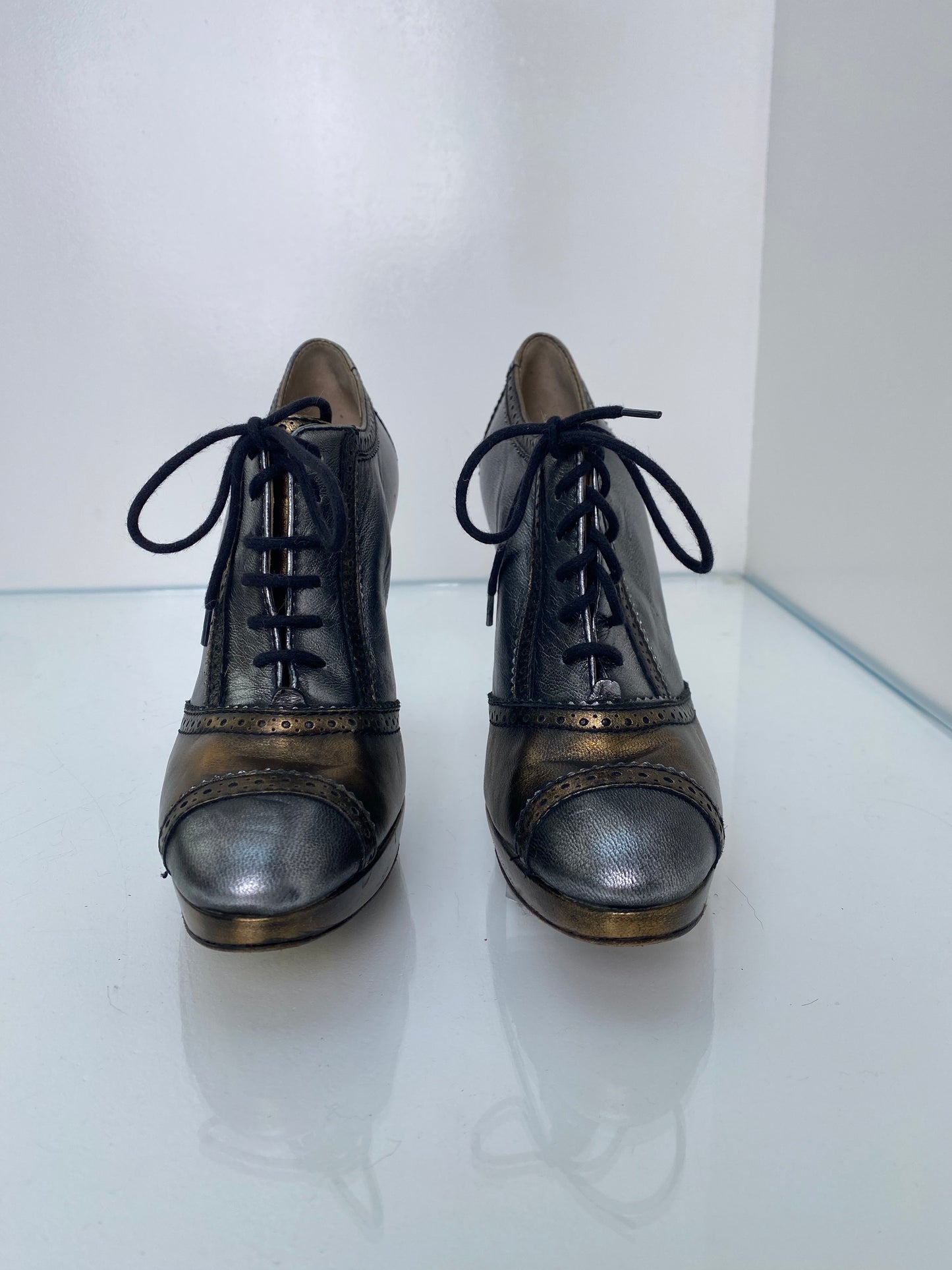 Dolce & Gabbana GunMetal Booties, 38.5