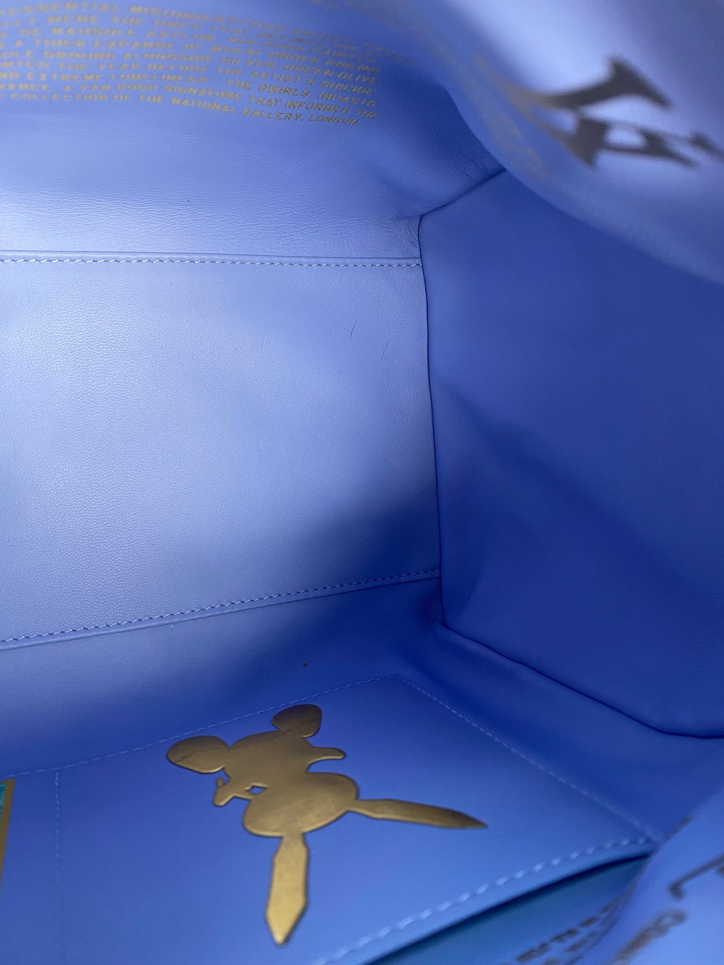 Louis Vuitton x Jeff Koons Blue & Yellow Van Gogh Speedy 30 Bag GHW & Blue HW