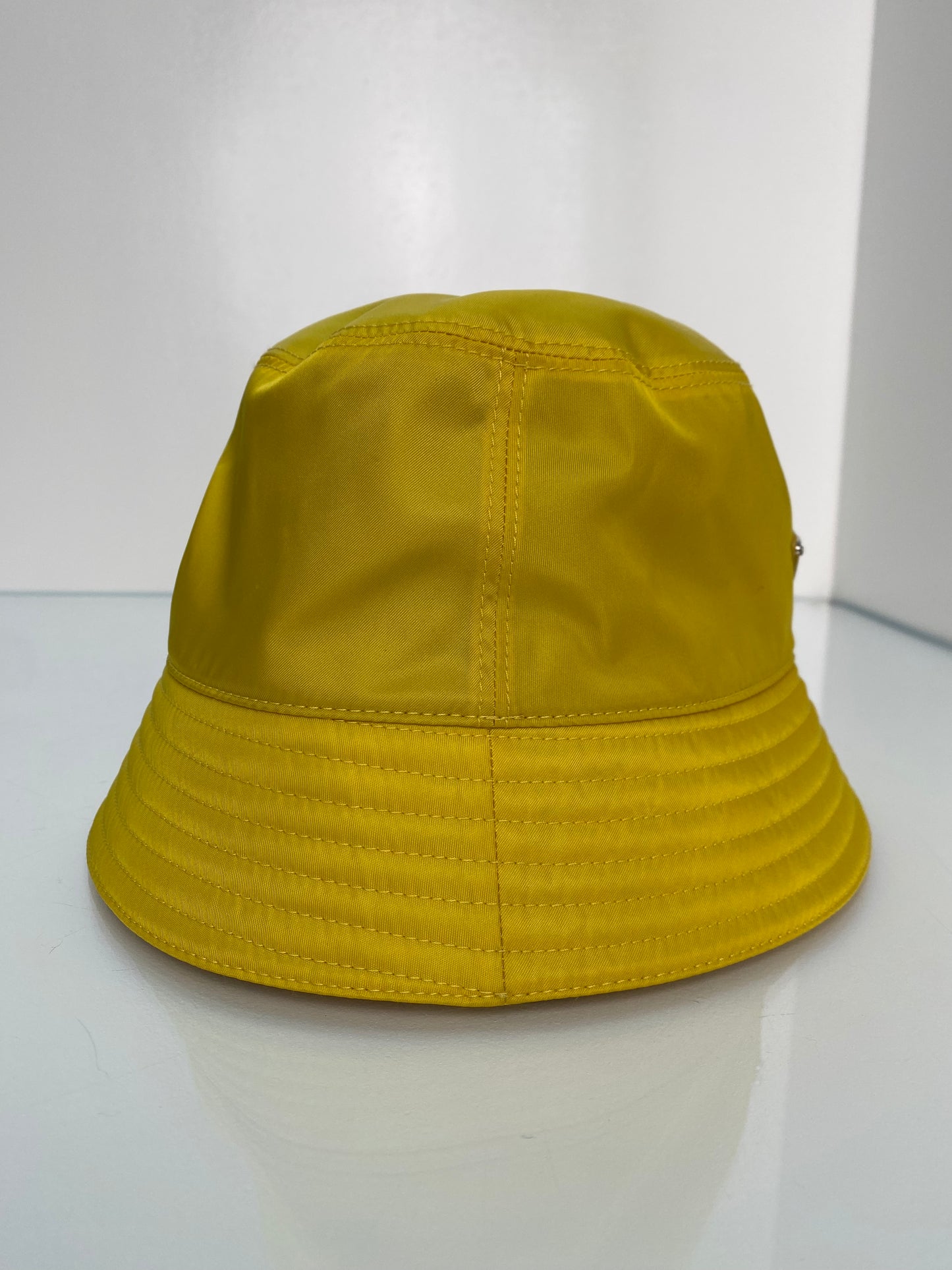 Prada Yellow Renylon Bucket Hat, L