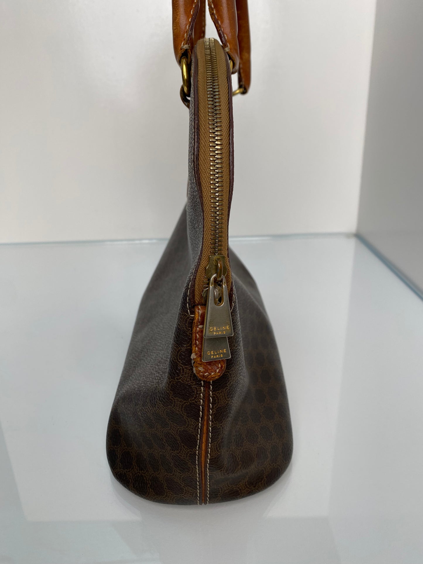 Celine Vintage Macadam Top Handle Bag GHW