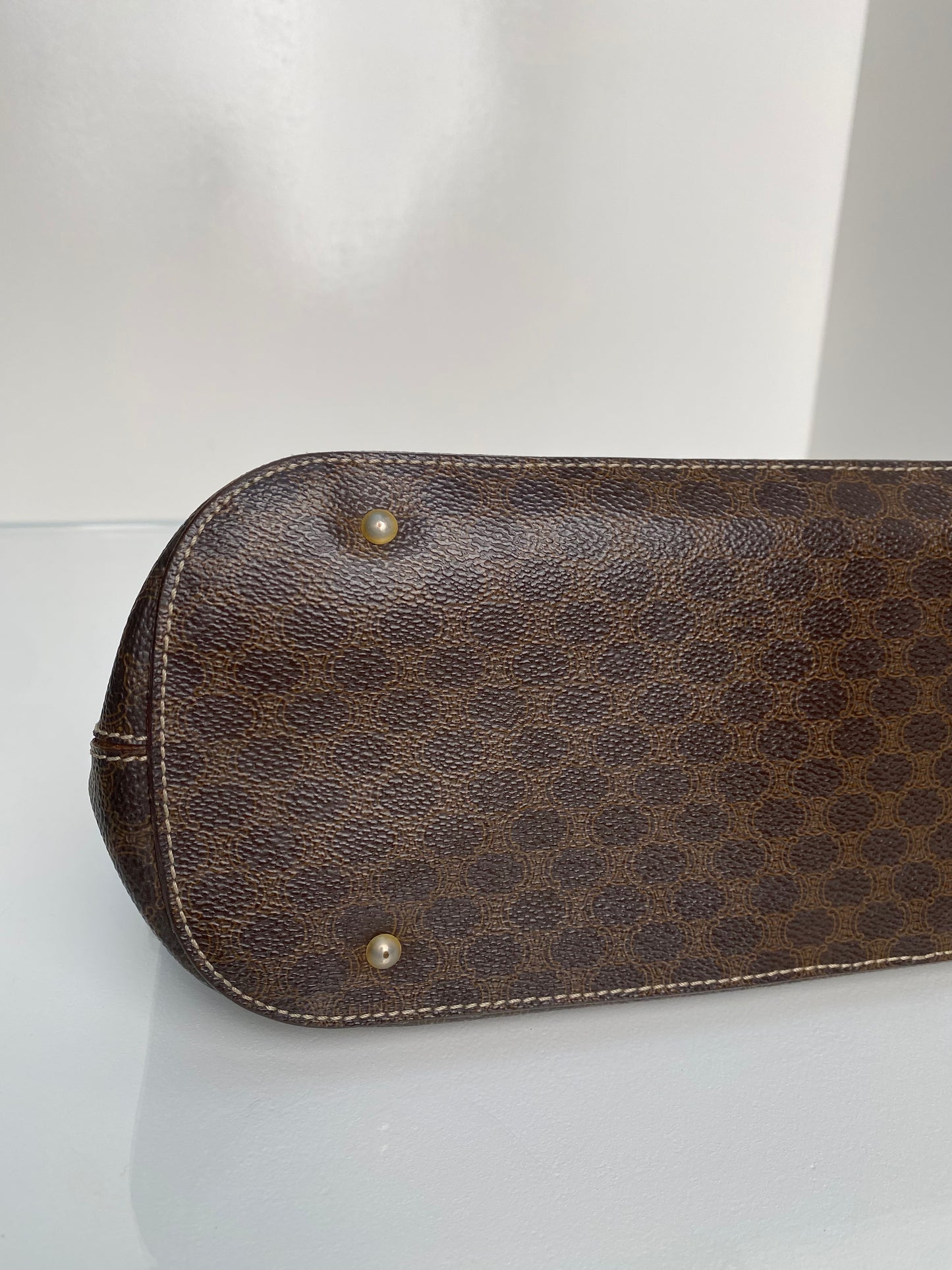 Celine Vintage Macadam Top Handle Bag GHW