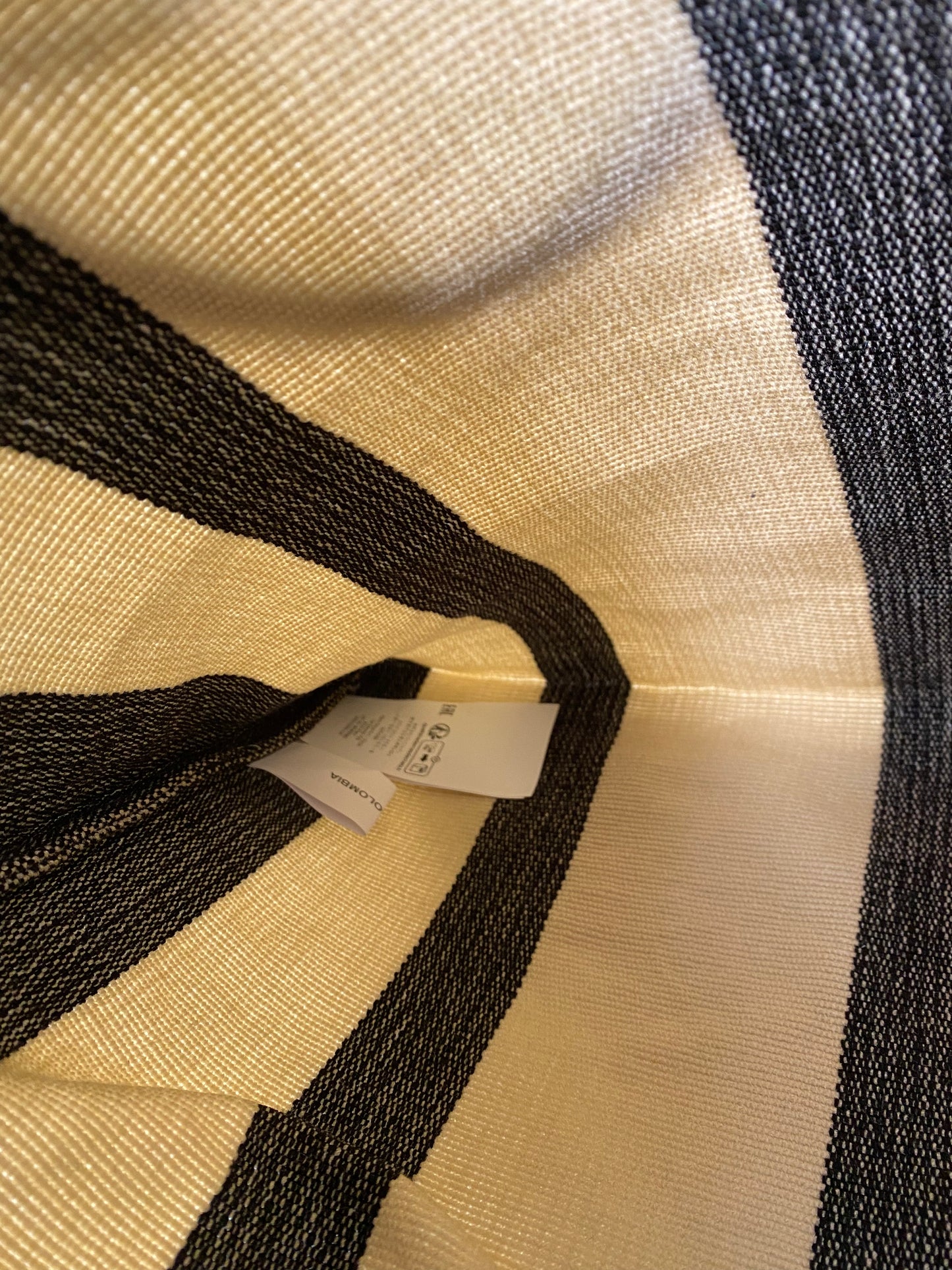 Marni Cream, Black, Burgundy, & Multicolor Striped Tote Bag
