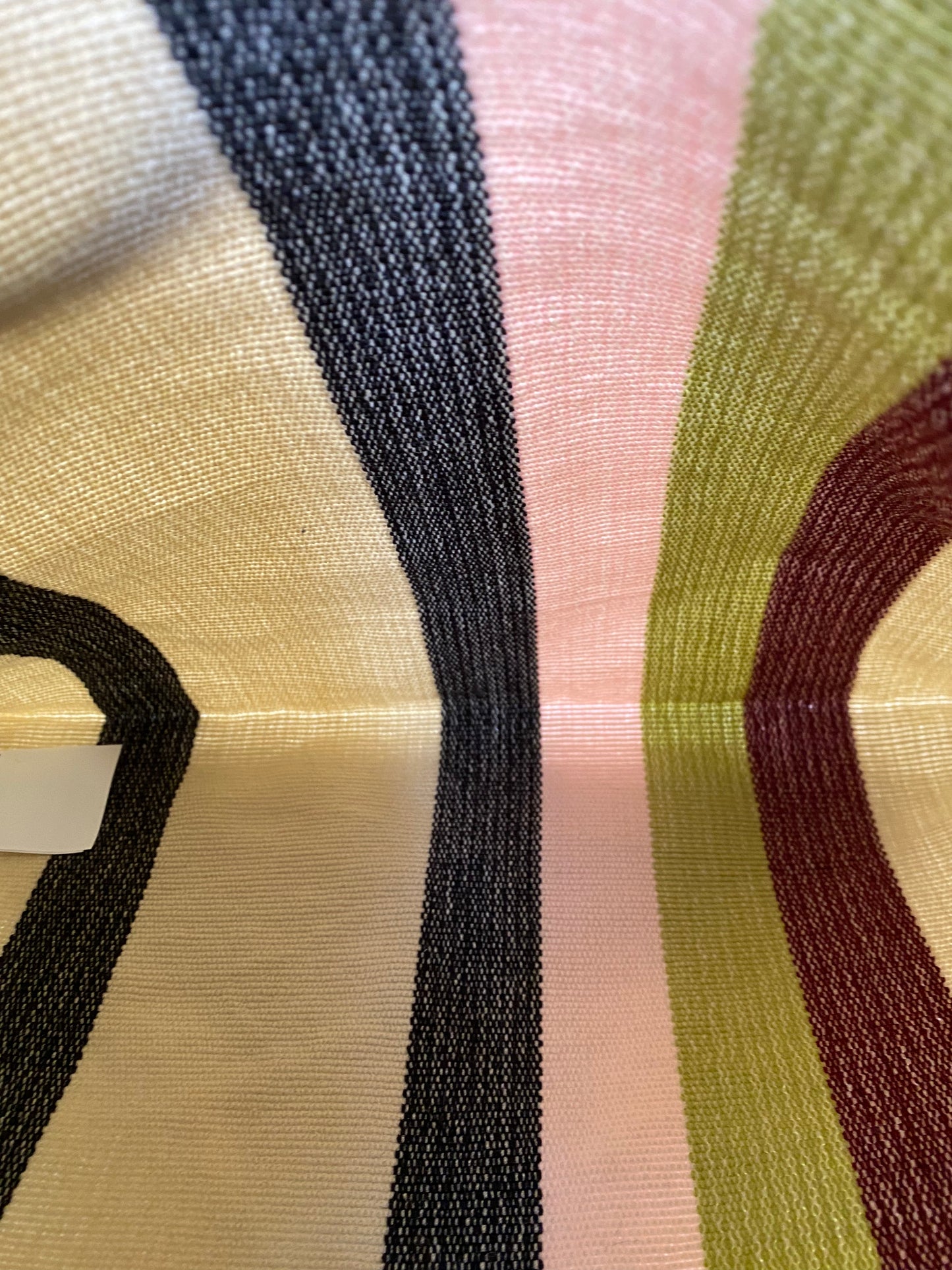 Marni Cream, Black, Burgundy, & Multicolor Striped Tote Bag