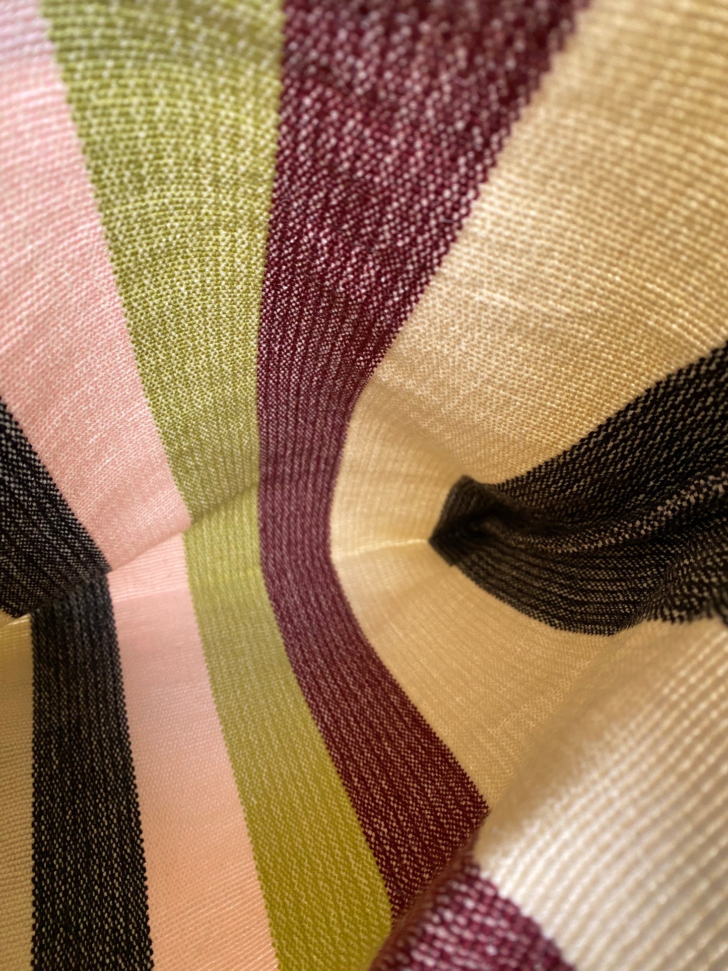 Marni Cream, Black, Burgundy, & Multicolor Striped Tote Bag