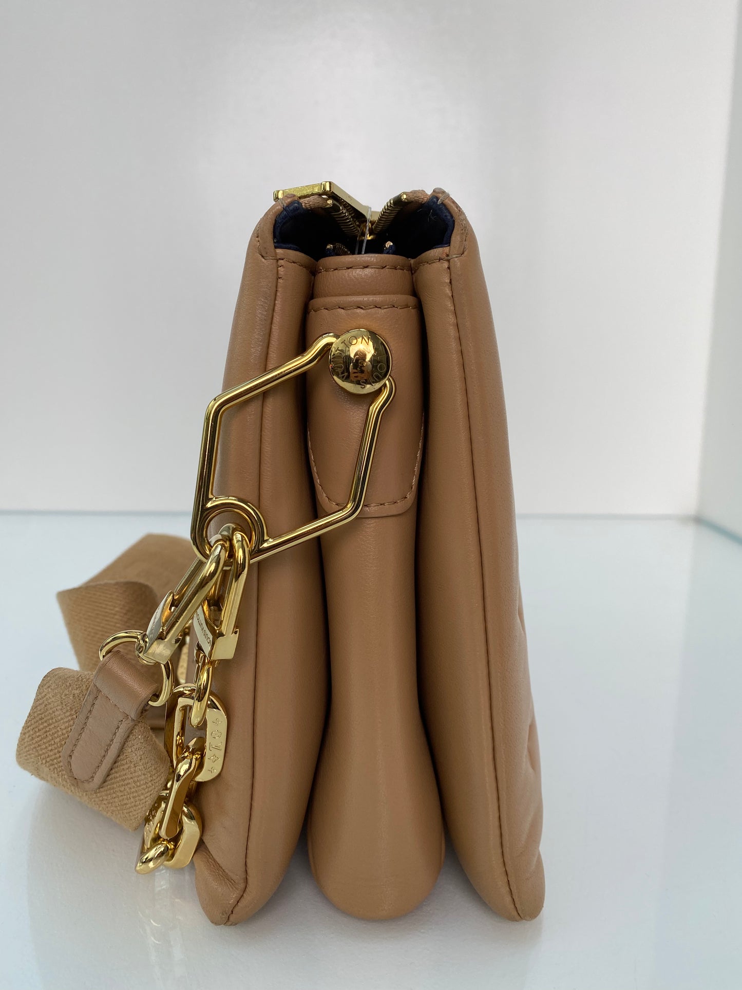 Louis Vuitton Tan Embossed Monogram Coussin PM Bag GHW