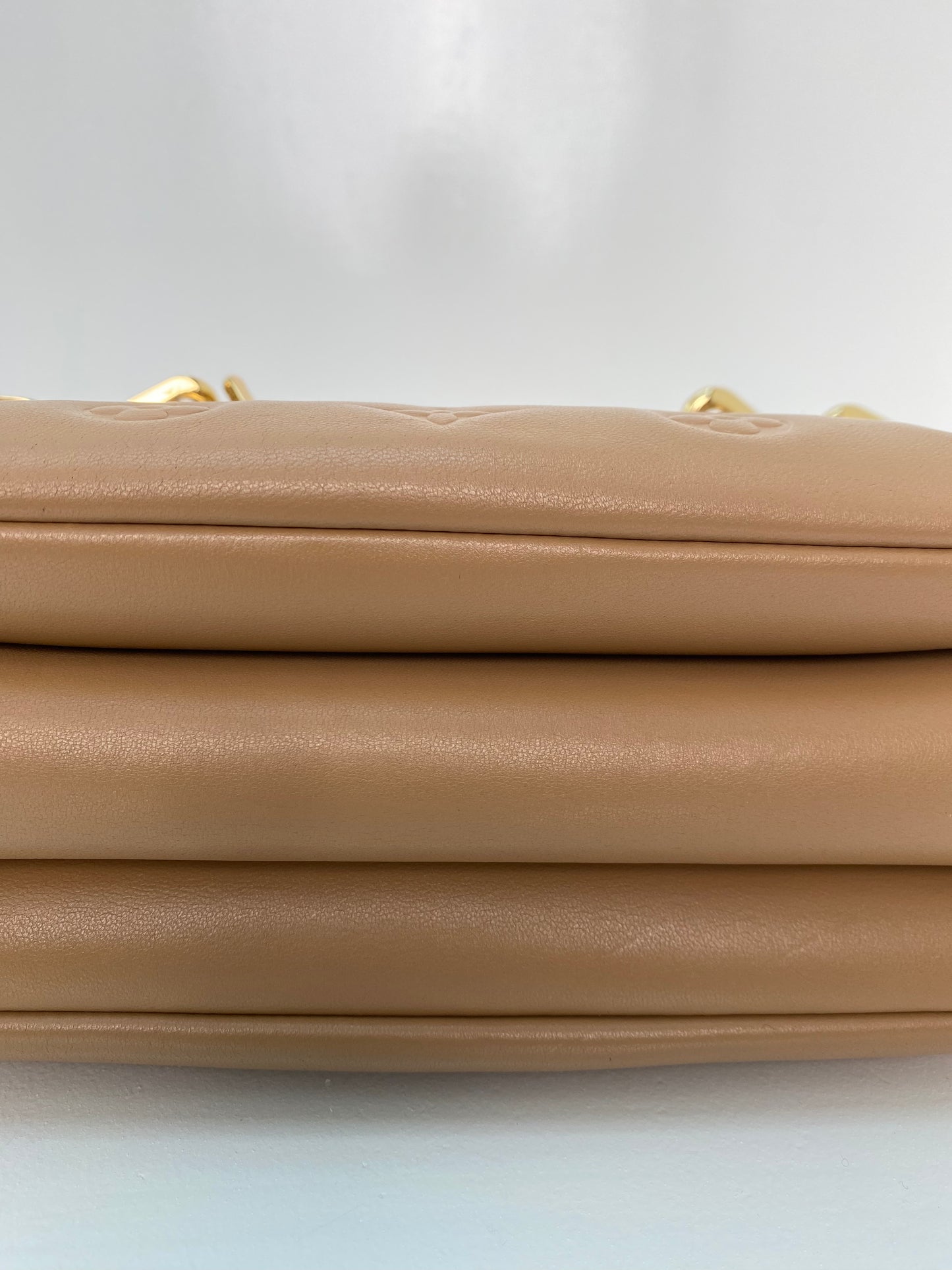 Louis Vuitton Tan Embossed Monogram Coussin PM Bag GHW