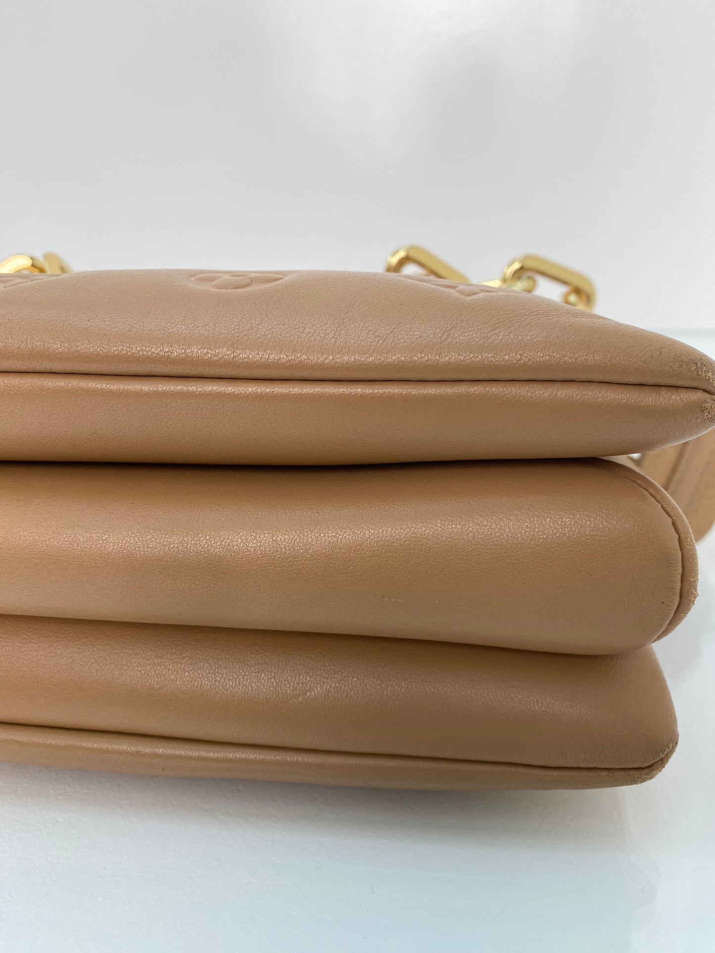 Louis Vuitton Tan Embossed Monogram Coussin PM Bag GHW