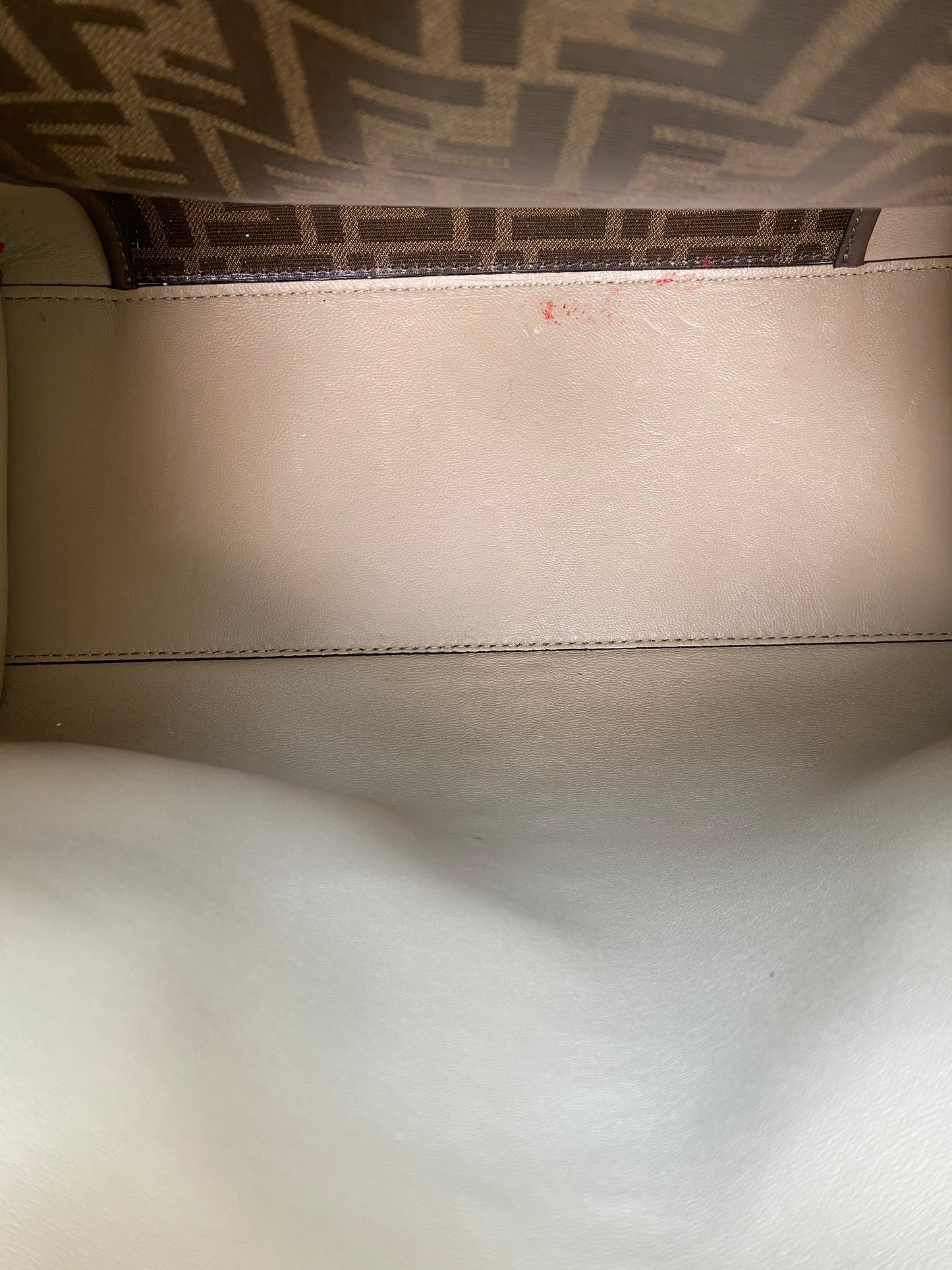 Fendi Brown Peekaboo X-Lite Top Handle Bag GHW