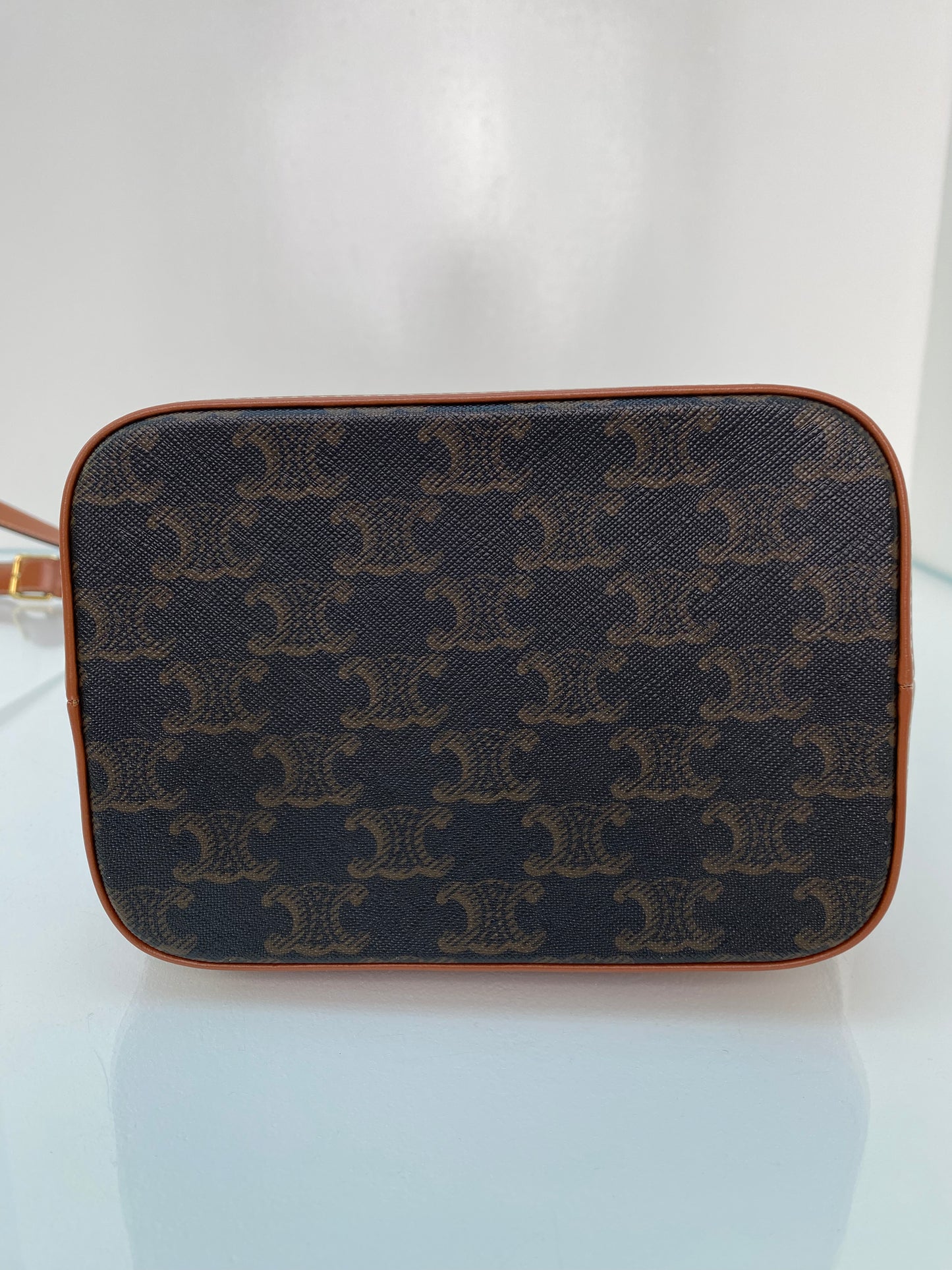 Celine Triomphe & Tan Small Bucket Bag GHW