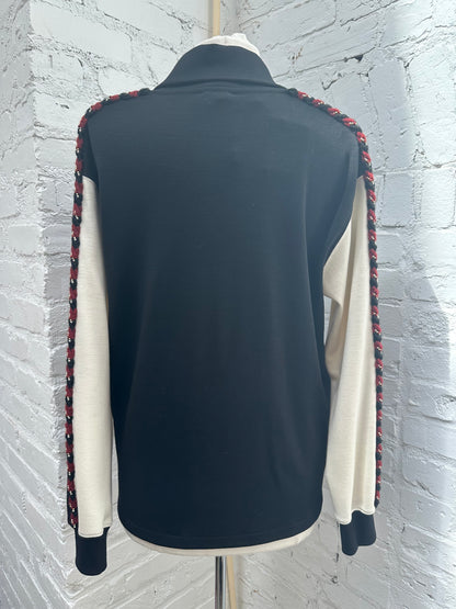 Chanel Black/Multicolor CC Sequin Collared Shirt, 42/44