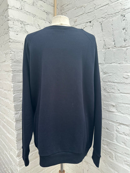 Gucci Navy Teddy Bear Crewneck Sweatshirt, L