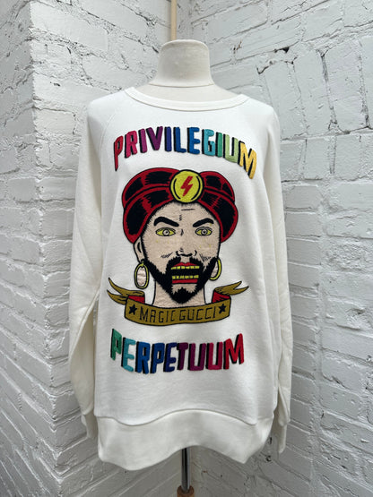 Gucci “Magic Gucci” White Crewneck Sweatshirt, L