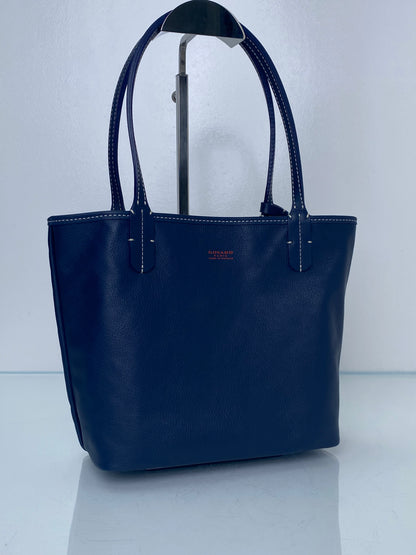 Goyard Navy Goyardine Reversible Anjou Mini Bag