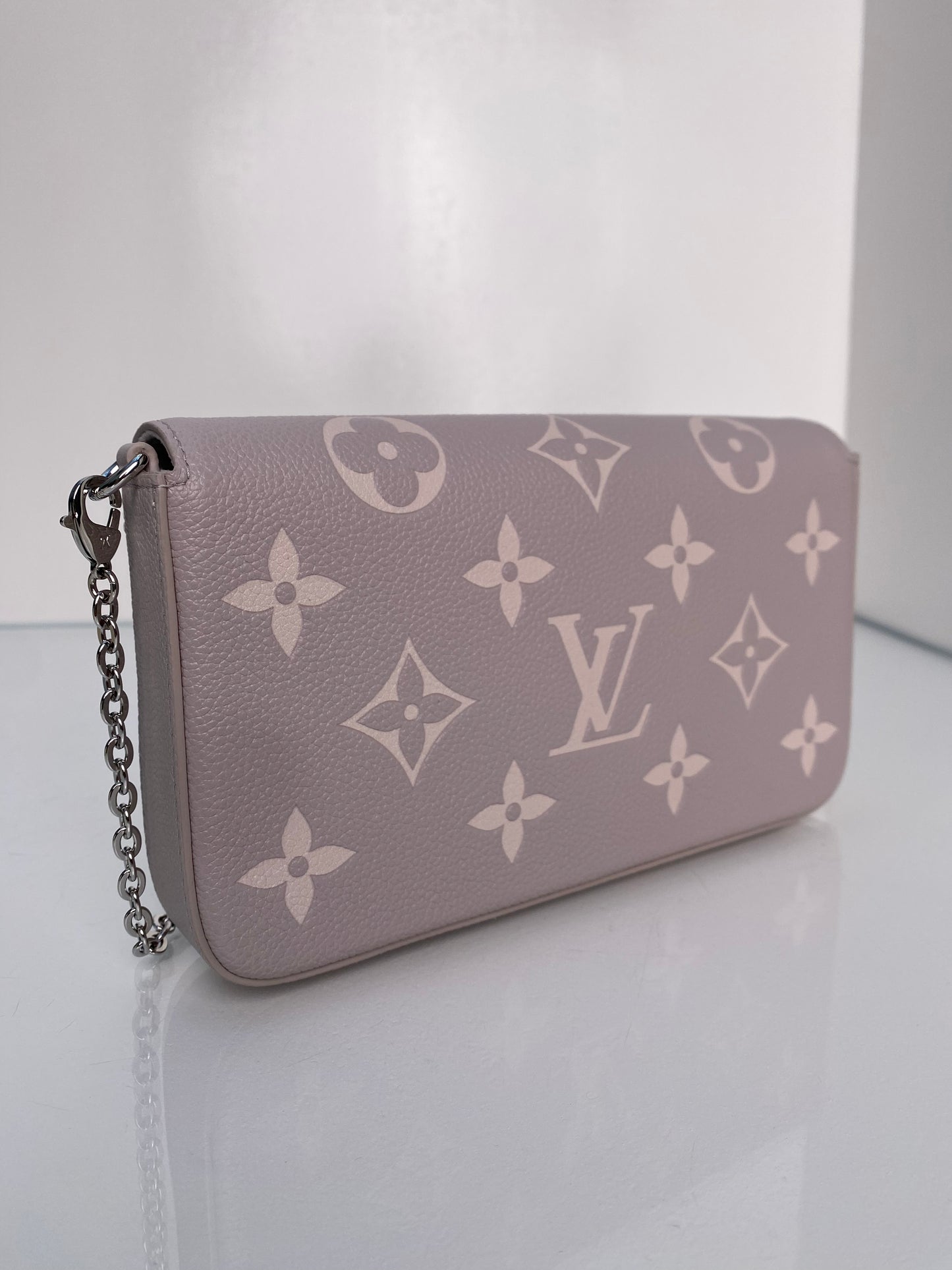 Louis Vuitton Grey Empreinte Pochette Félicie Bag SHW