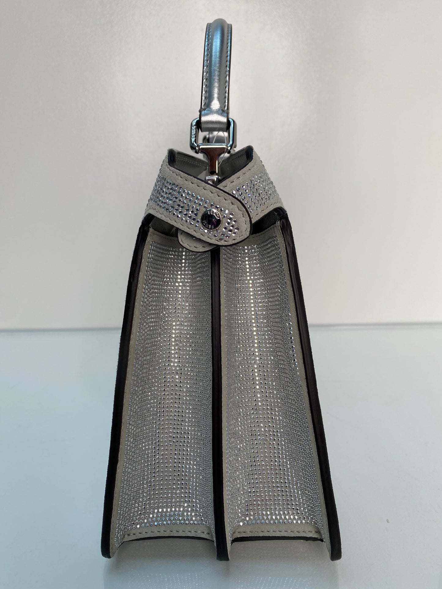 Fendi Crystal Metallic Peekaboo Bag SHW