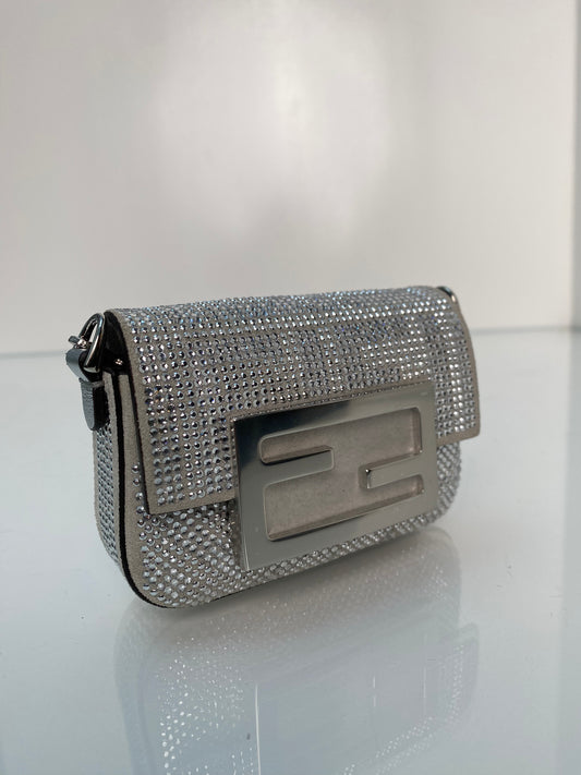 Fendi Crystal Baguette Mini Charm SHW