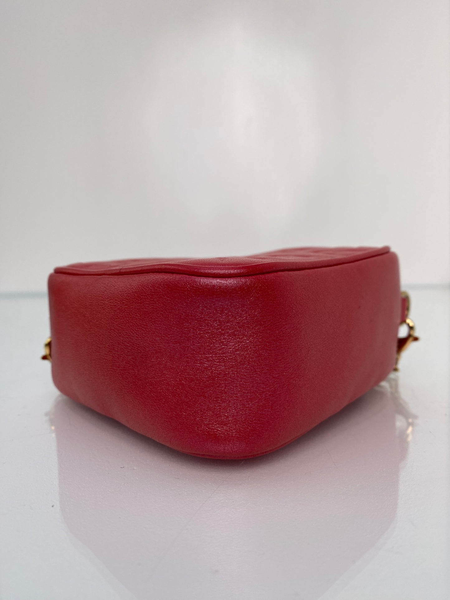 Louis Vuitton Red Metallic Monogram Sac Couer Heart Bag GHW
