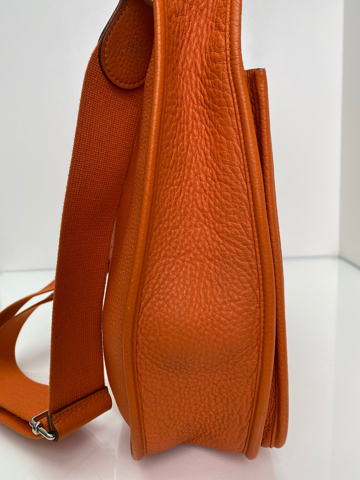 Hermes Evelyne GM Orange Clemence SHW