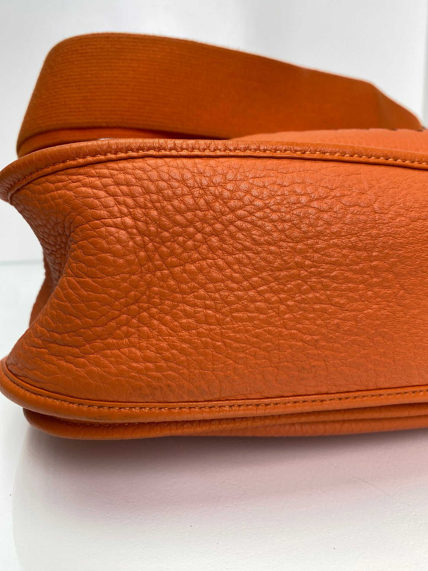 Hermes Evelyne GM Orange Clemence SHW