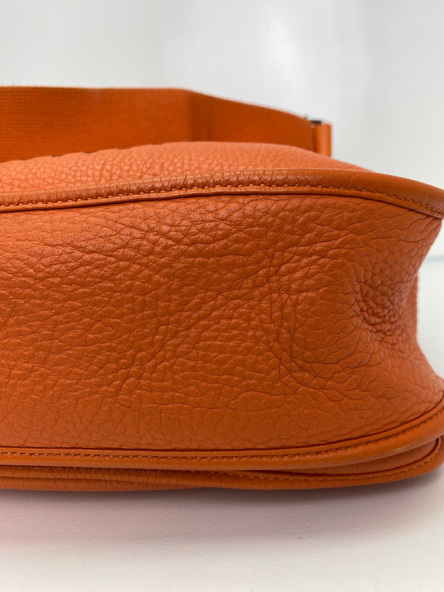 Hermes Evelyne GM Orange Clemence SHW