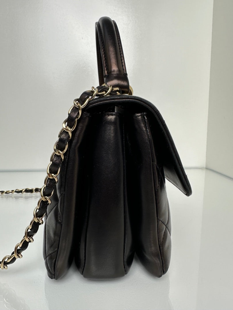 Chanel Black Lambskin Trendy Small Crossbody GHW