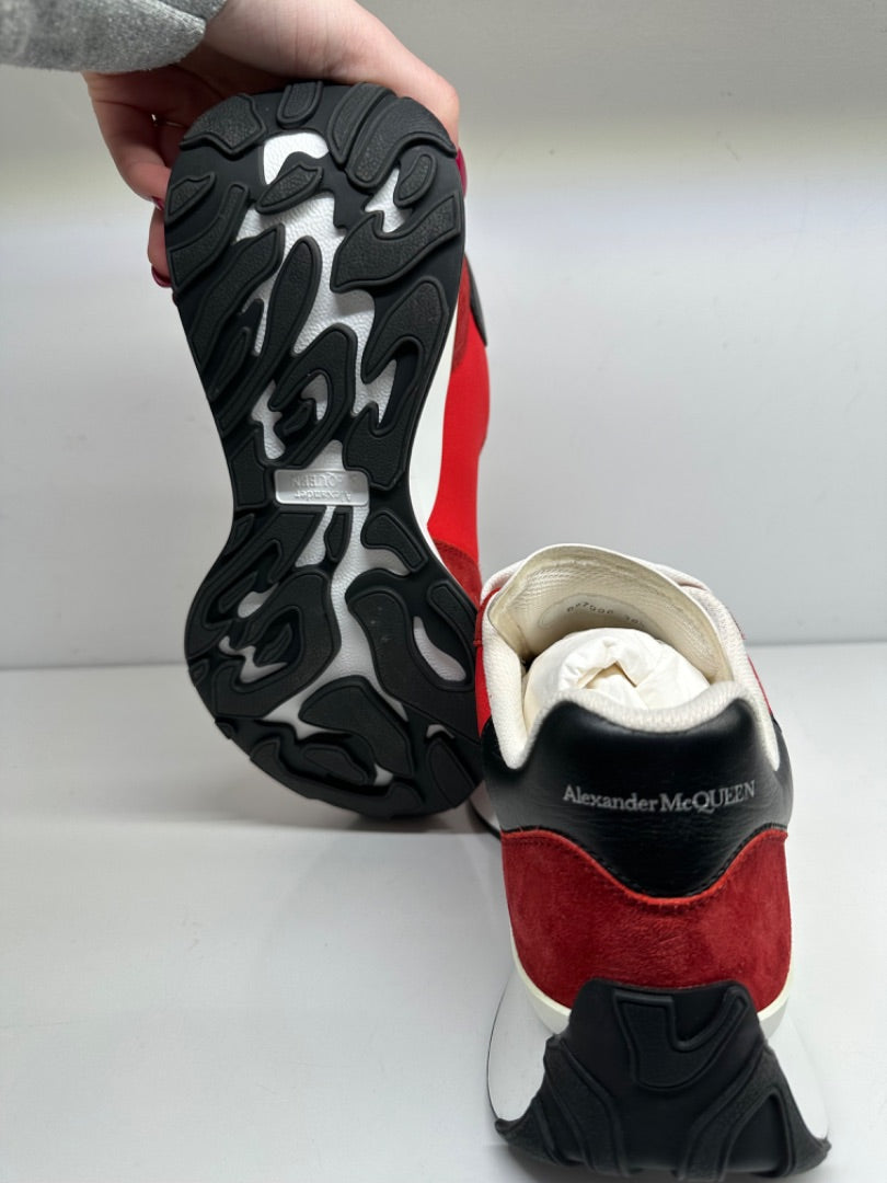 Alexander Mcqueen Red & Black Sneakers, 6