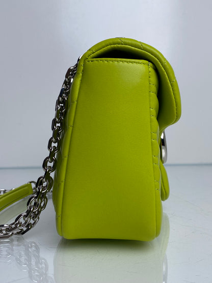Gucci Marmont Lime Green Shoulder Bag PHW
