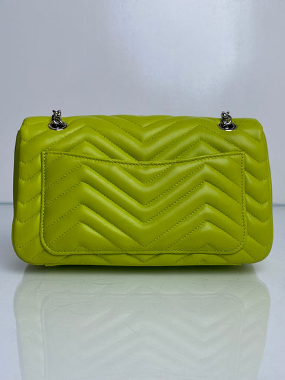Gucci Marmont Lime Green Shoulder Bag PHW