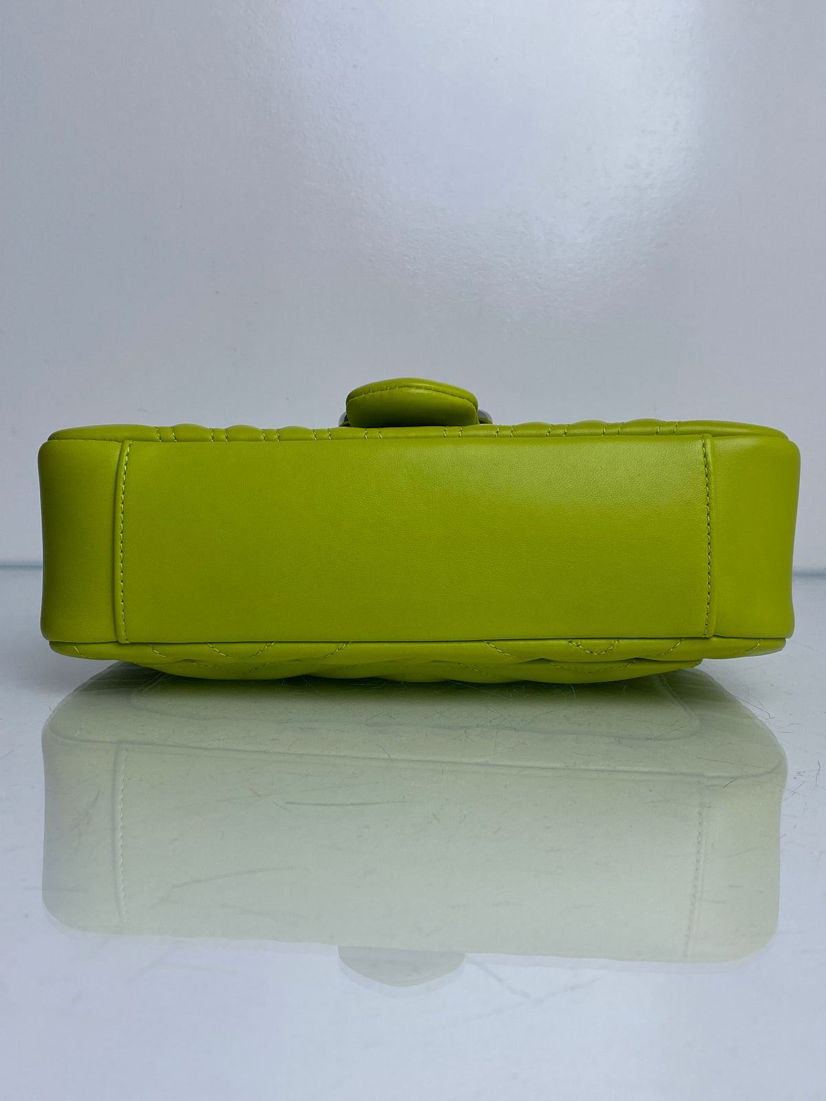 Gucci Marmont Lime Green Shoulder Bag PHW