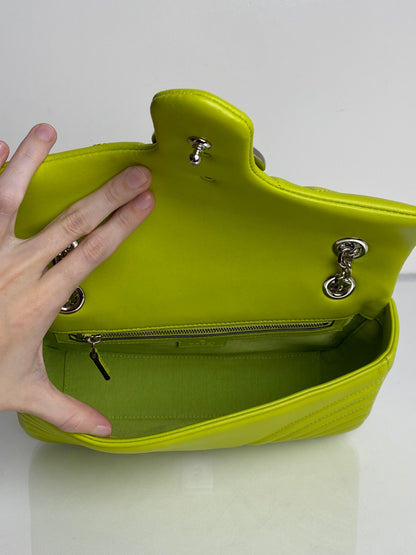 Gucci Marmont Lime Green Shoulder Bag PHW