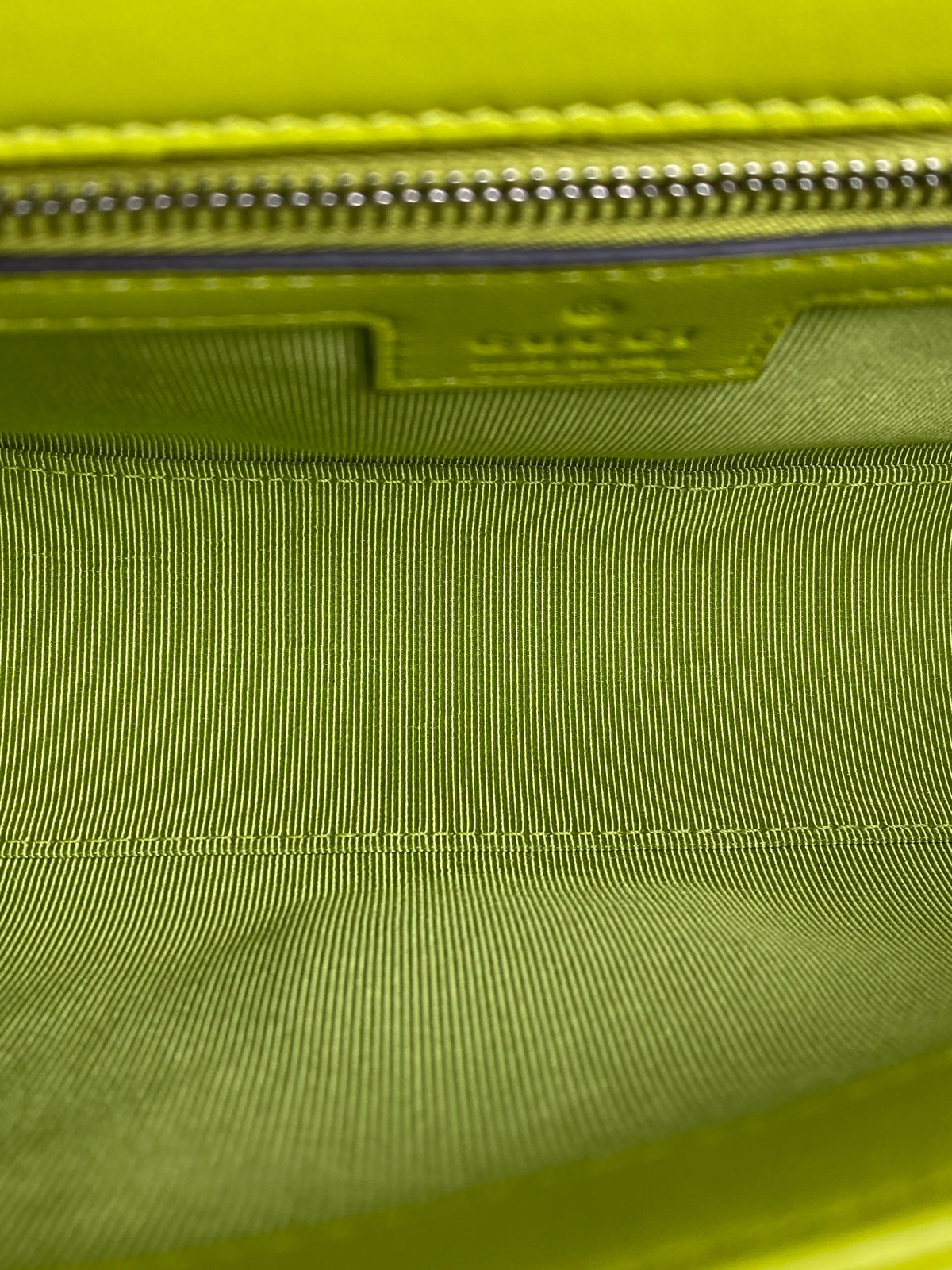 Gucci Marmont Lime Green Shoulder Bag PHW