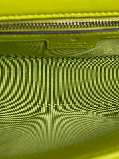 Gucci Marmont Lime Green Shoulder Bag PHW