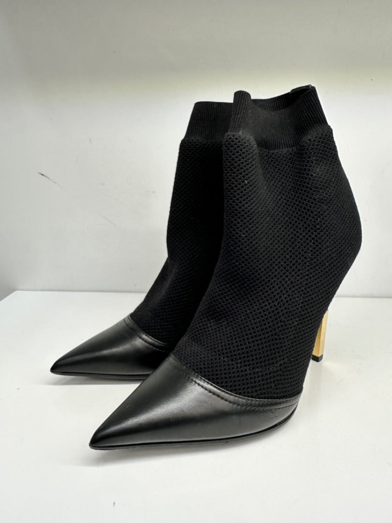 Balmain Black Sock Heel Boots, 37.5