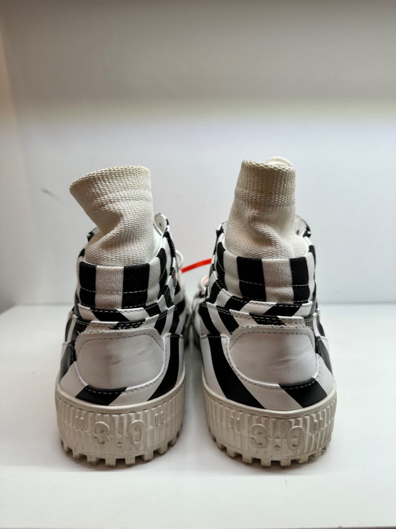 Off-White “Off Court” Black & White High Top Sneakers, 11
