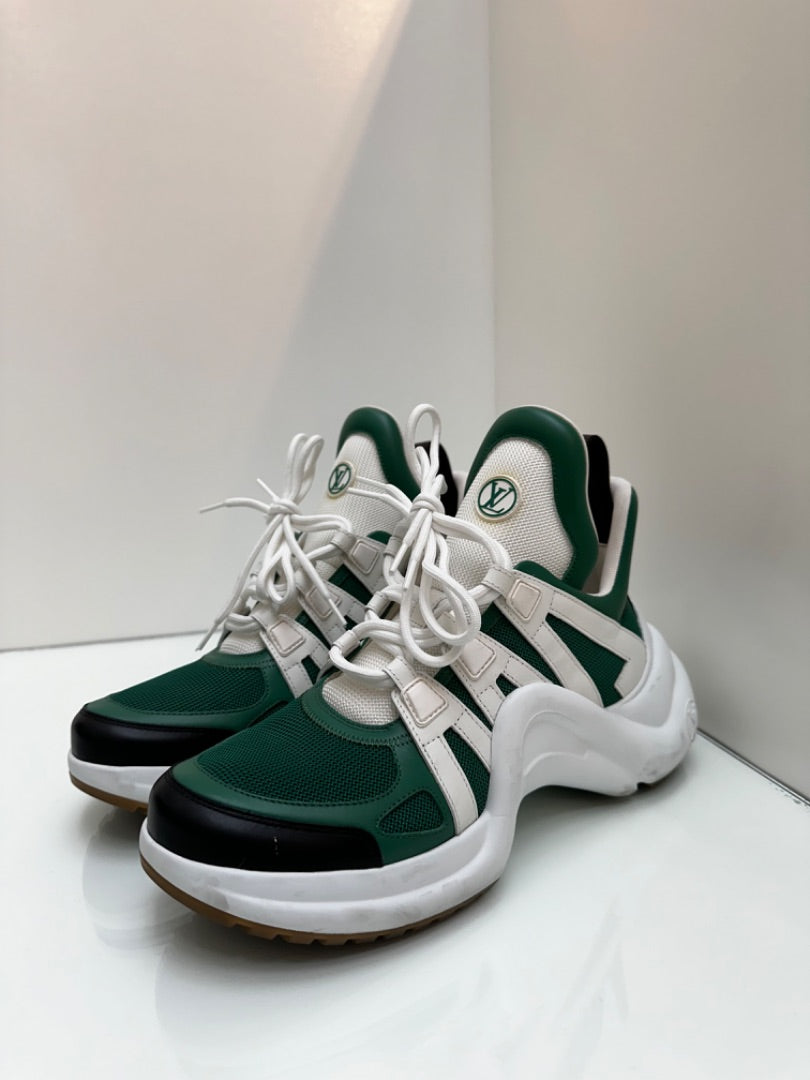 Louis Vuitton Black & Green Archlight Sneakers, 40