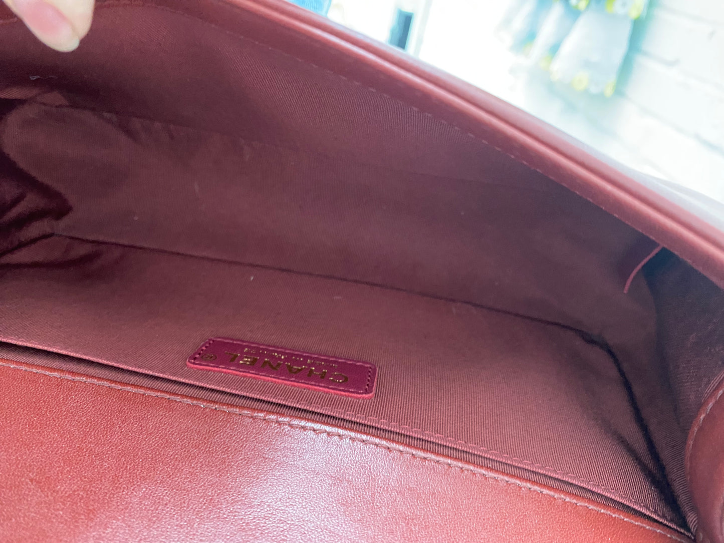 Chanel Burgundy Boy Bag GHW