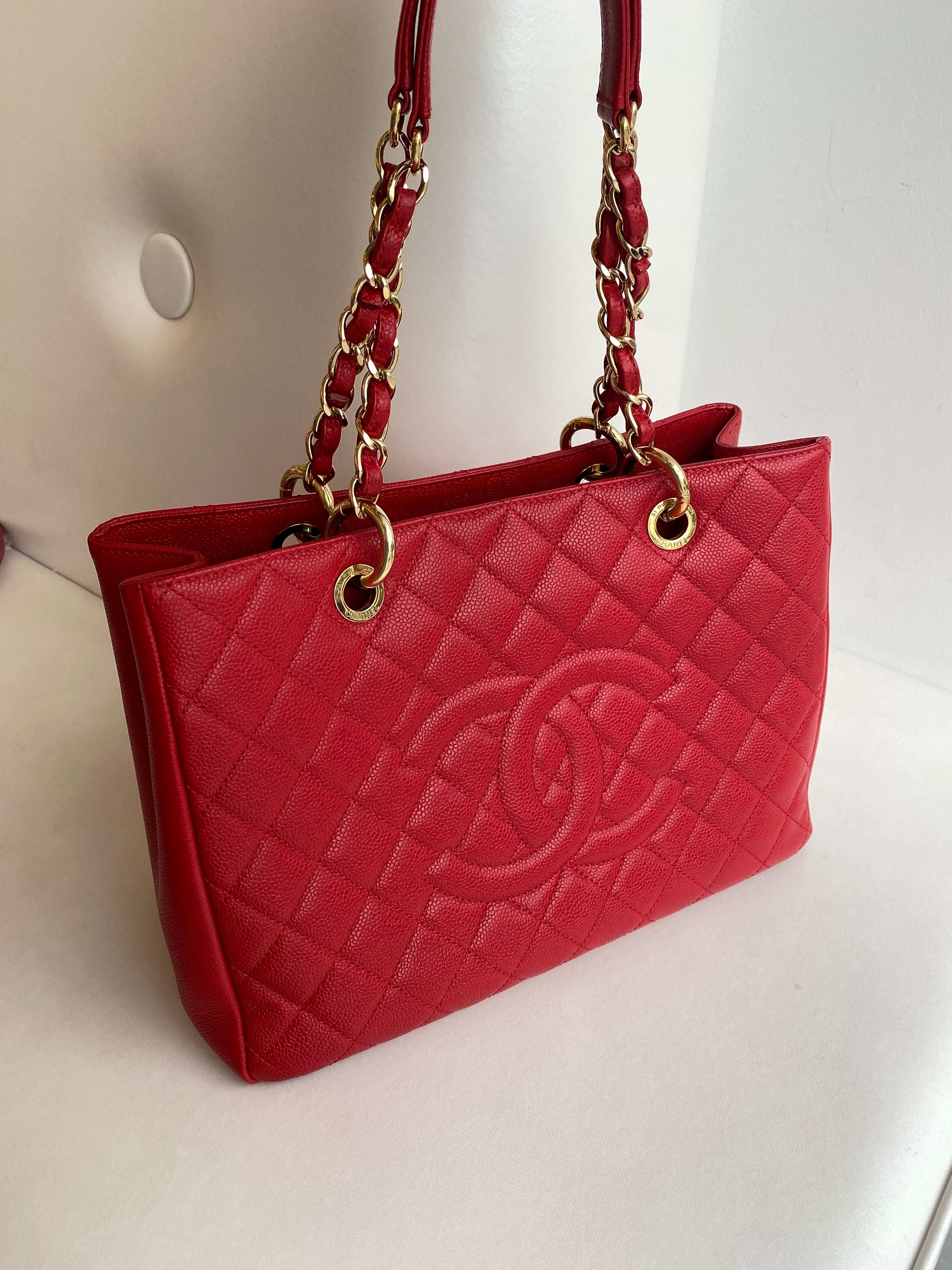 Chanel GST Red Caviar GHW Edwards Worm Farm