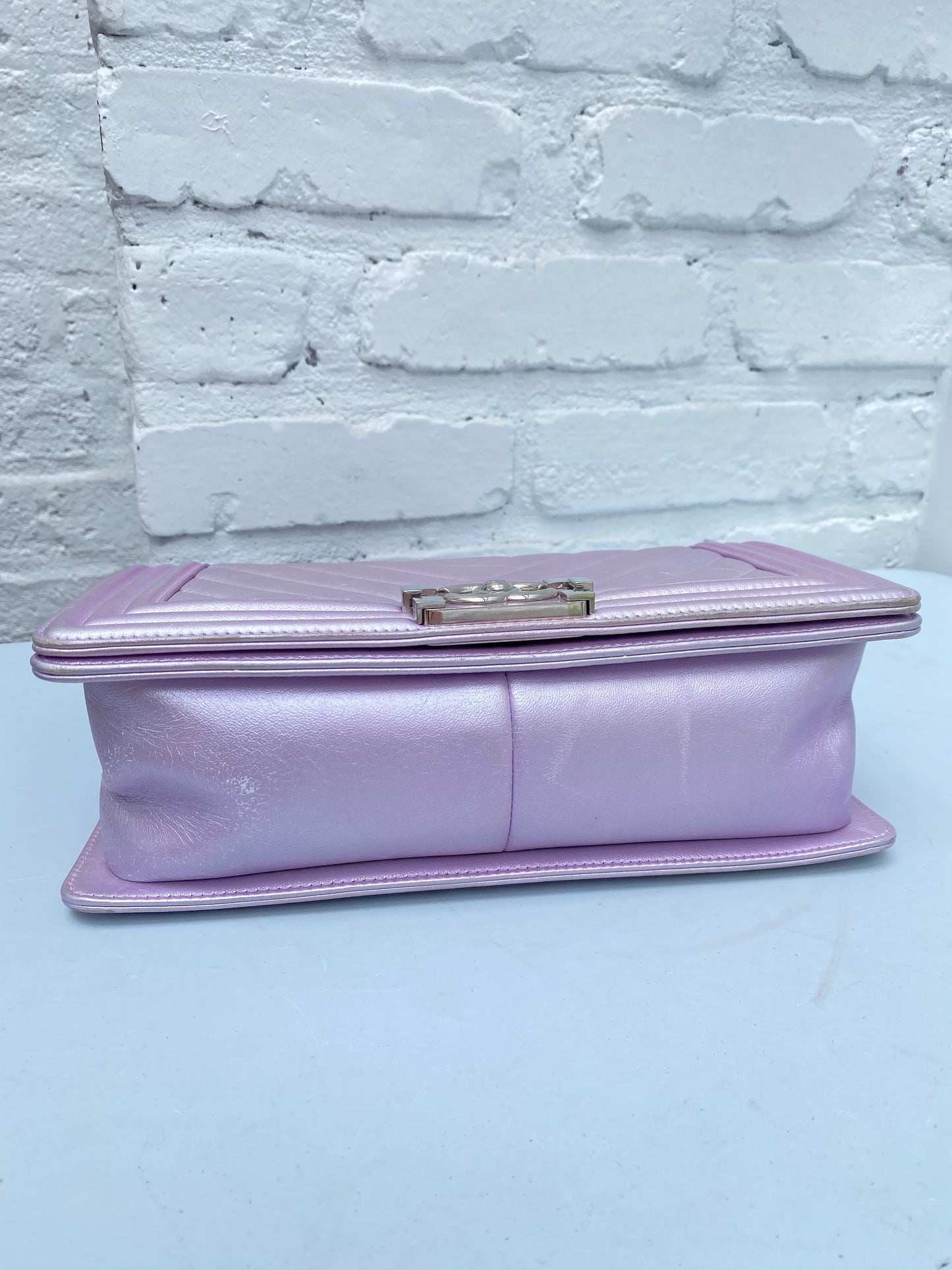 Chanel Purple Pearlescent Boy Bag