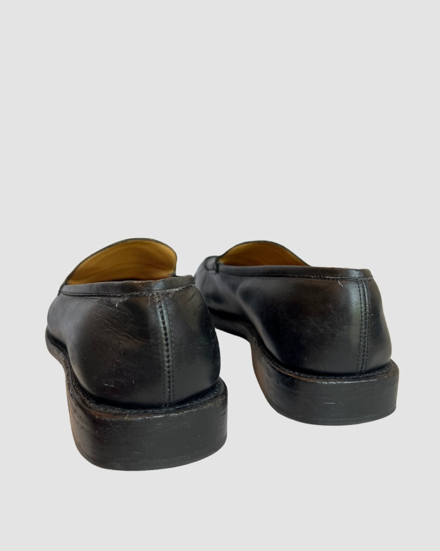 Salvatore Ferragamo Black Leather Loafers, 11.5