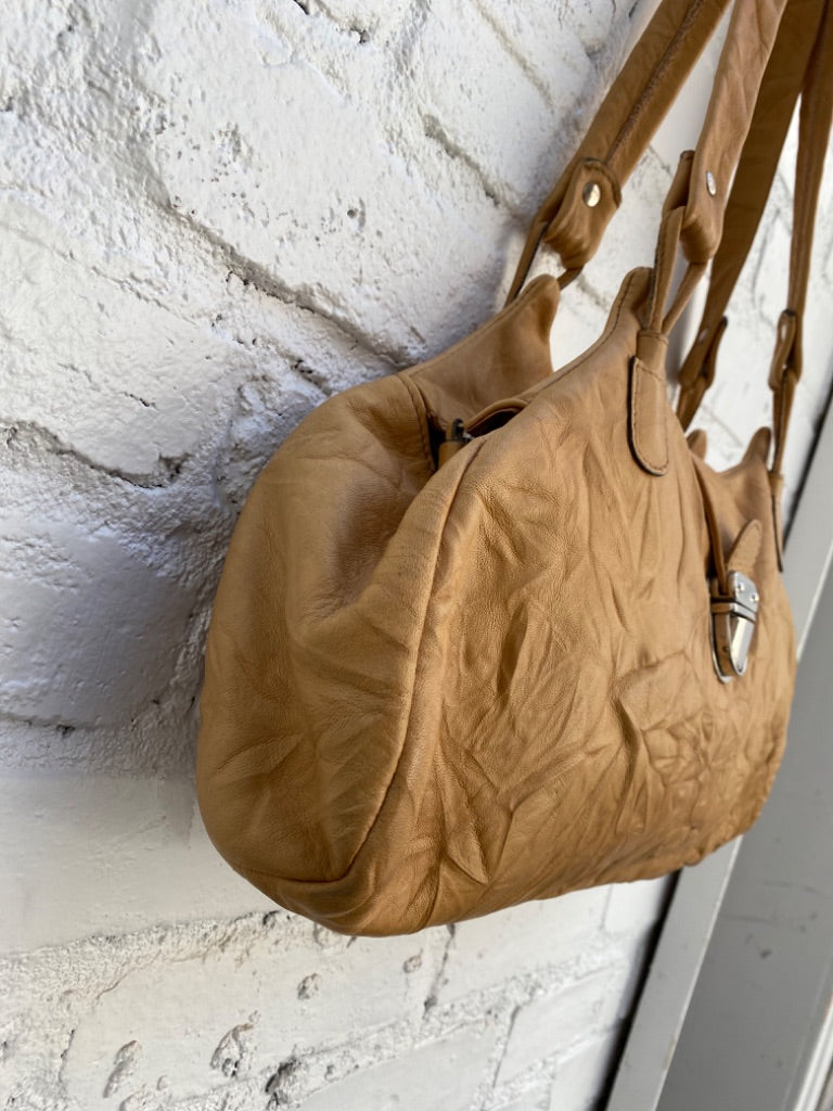 I Santi Italy Vintage Womens Leather Purse Shoulder Bag Pouch 