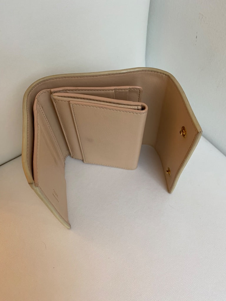 Celine Cream Trifold Wallet Two Toned Cream