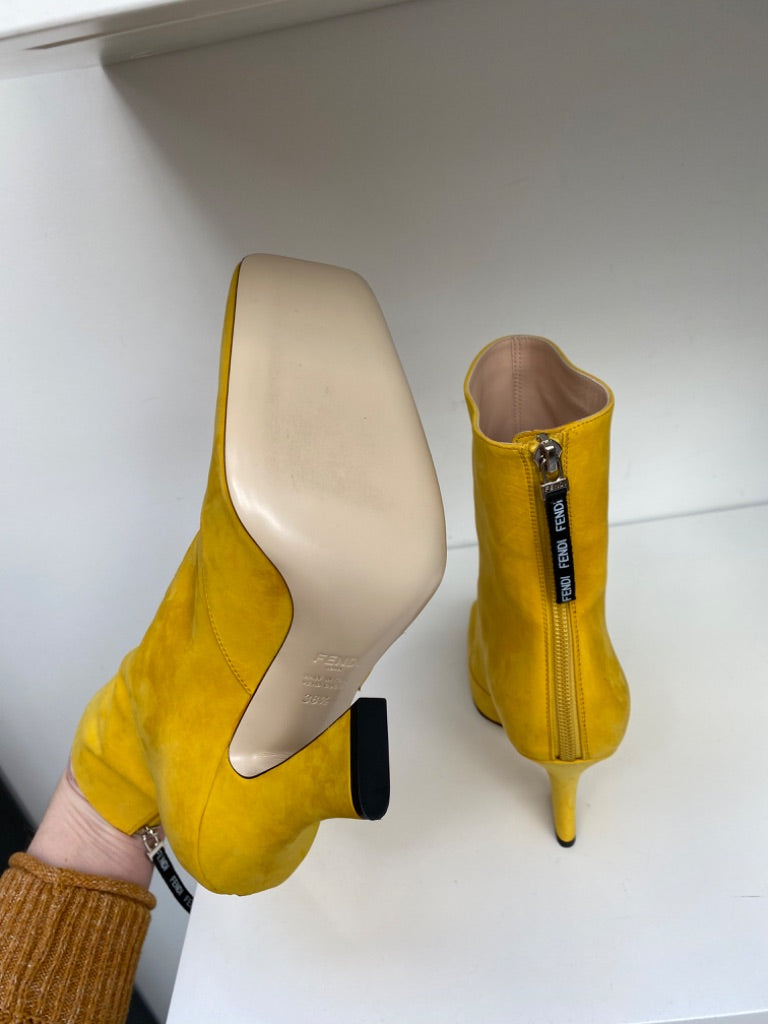 Fendi Boots Yellow Size 38.5